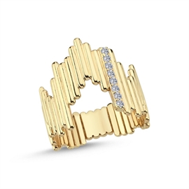 Piano - Diamantring i 14 kt guld m 0,12 ct | A2210 012